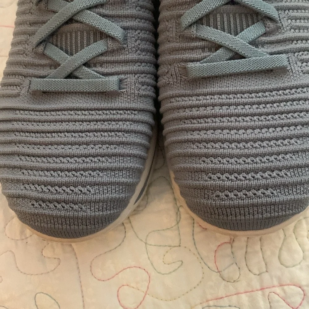 SKETCHERS GO WALK GRAY WOVEN STRETCH SZ 6 1/2 - Picture 3 of 7